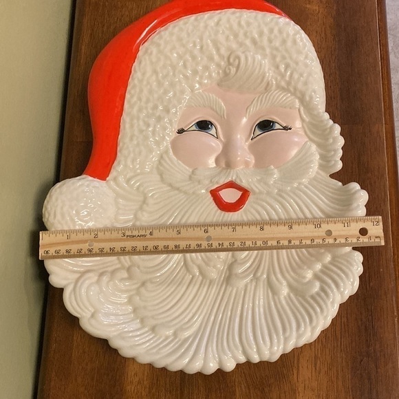 VINTAGE ATLANTIC MOLD SANTA 15 INCH PLATTER. IN EXCELLENT VINTAGE CONDITION - Picture 13 of 13